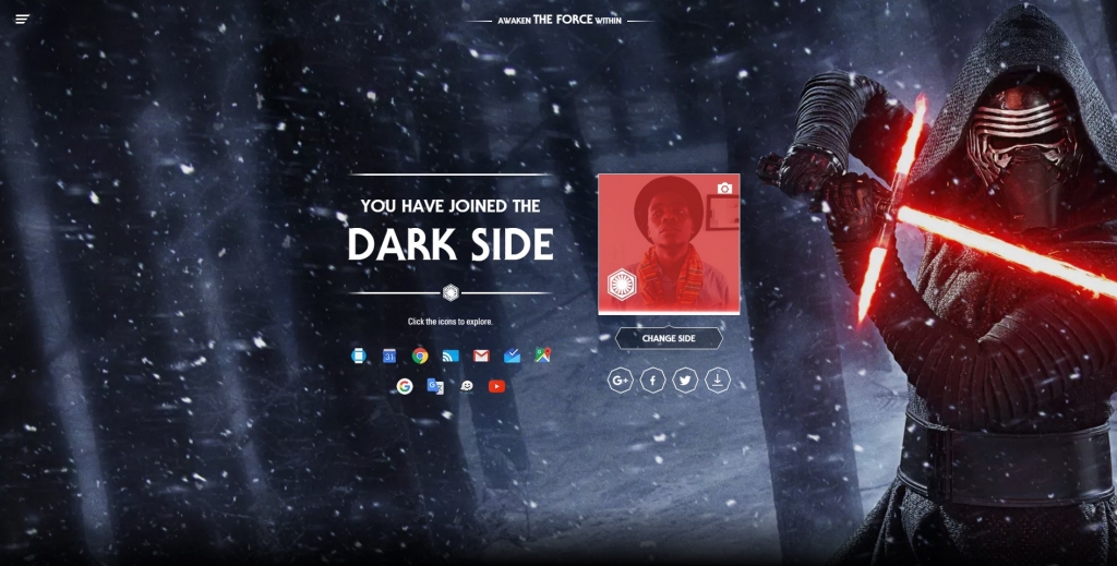 Google Star Wars dark