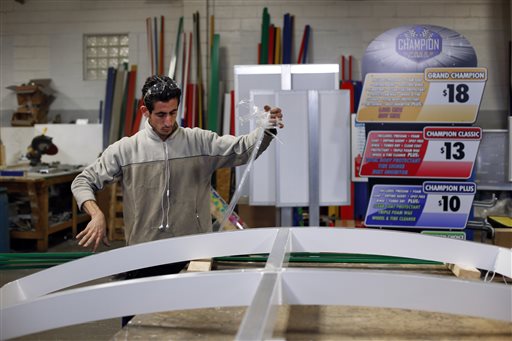 Syria refugee Nedal Al Hayk works as a fabricator Monday Nov. 16 2015 in Warren Mich. Several U.S. governors are threatening to halt efforts to allow Syrian refugees into their states in the aftermath of the coordinated attacks in Paris though an immi