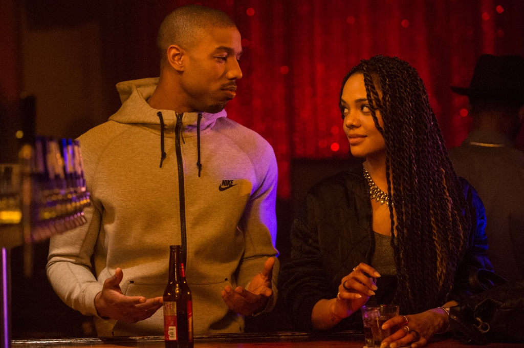 Michael B. Jordan and Tessa Thompson in'Creed