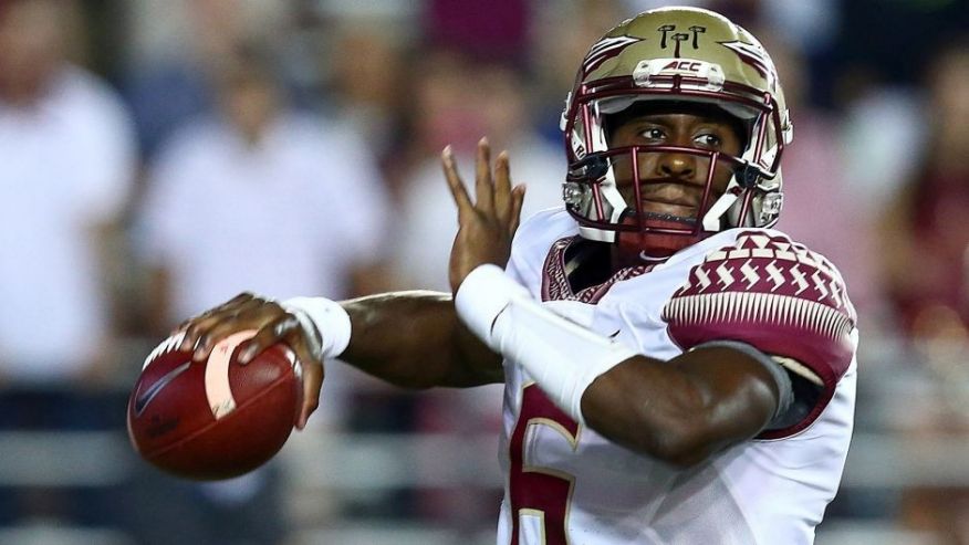 Sep 18 2015 Boston MA USA Florida State Seminoles quarterback Everett Golson throws the ball against the Boston College Eagles during the first half at Alumni Stadium. Mandatory Credit Mark L. Baer-USA TODAY Sports