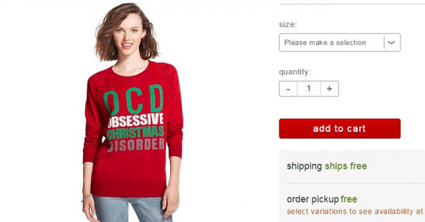 Target Won't Stop Selling 'OCD' Sweater