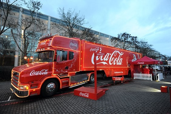 The Coca Cola truck was at the centre:mk in 2013 and outside Asda in Bletchley last year