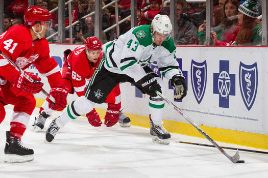 The Dallas Stars looked in control of the game in their win over the Red Wings