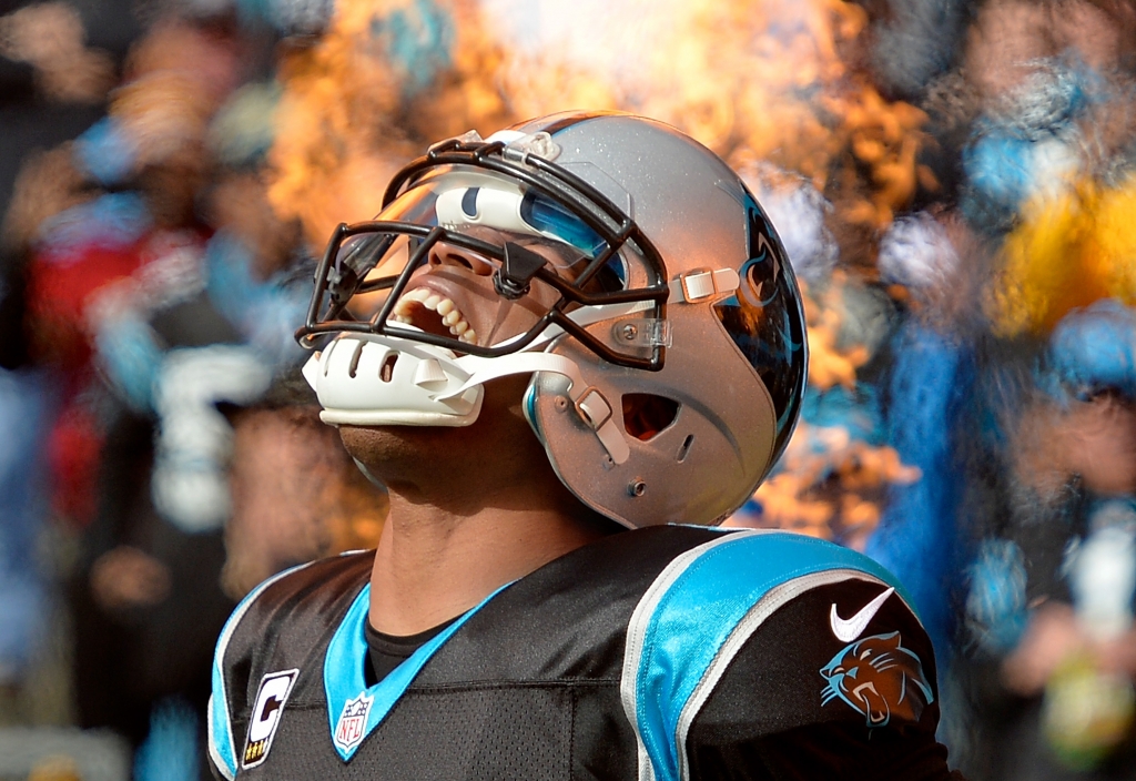 CHARLOTTE NC- NOVEMBER 22 Cam Newton #1 of the Carolina Panthers takes the field against the Washington Redskins at Bank of America Stadium