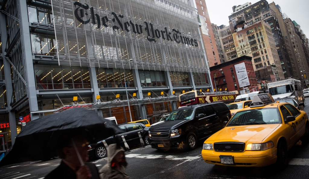 The New York Times headquarters in Manhattan