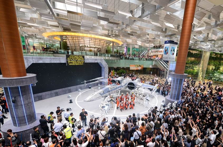 The Star Wars event at Singapore Changi Airport