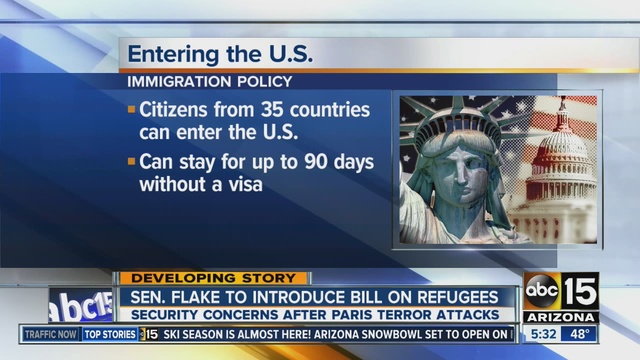 The bill would block Syrian and Iraqi refugees from entering the US.                      KNXV