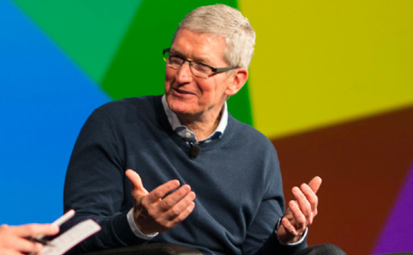 Tim Cook and Aaron Levie in discussion at Box Works in San Francisco