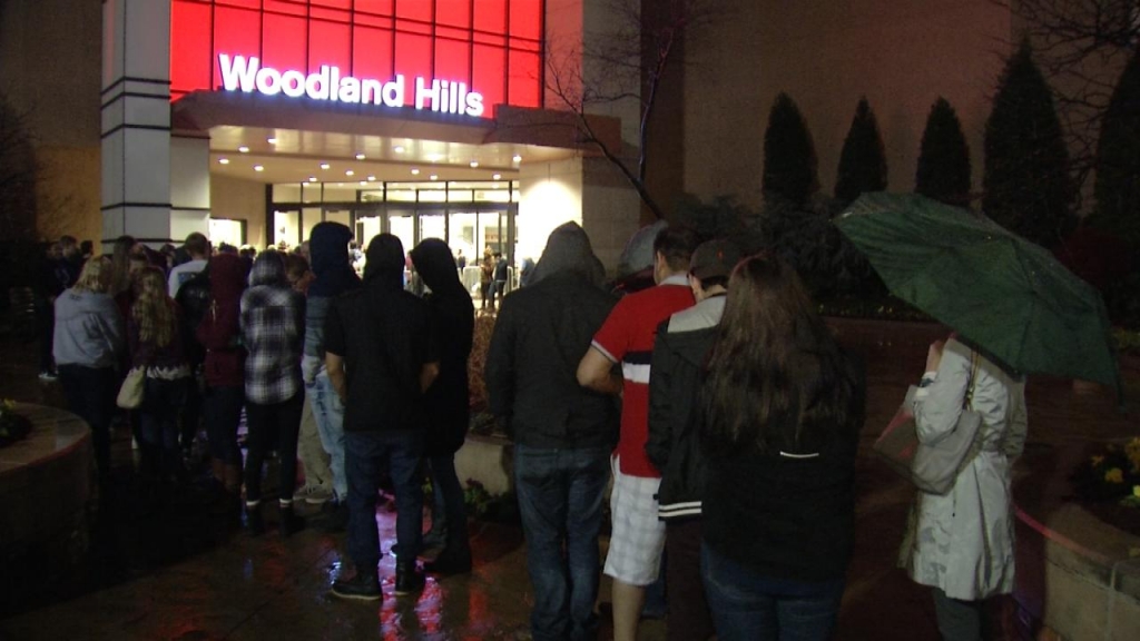 The shoppers couldn't wait to get inside as soon as the doors opened