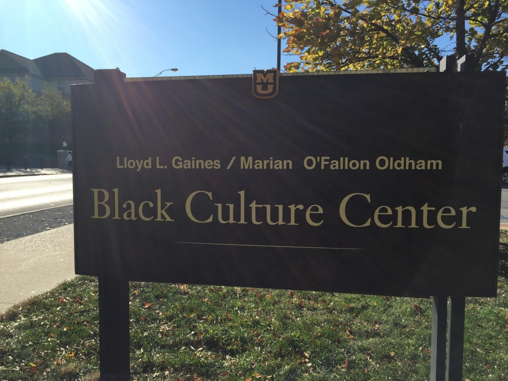 The sign outside the MU Gaines  Oldham Black Culture Center at MU had been restored as of Thursday morning