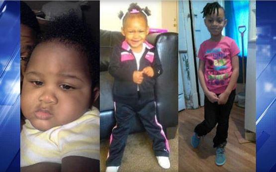 The three children killed in a St. Louis house fire on Nov. 22 2015. From left 10 month-old Seven Hutcherson 4 year-old Anastasia Odom and 6 year-old Aniya Calvin