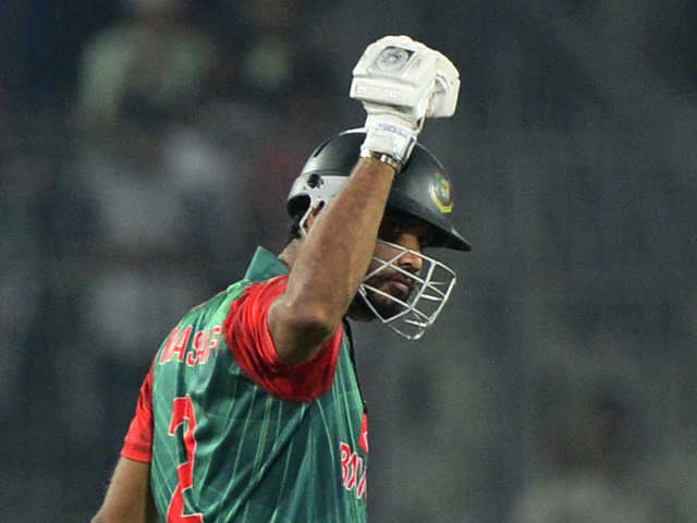 Bangladesh captain Mashrafe Bin Mortaza reacts after victory