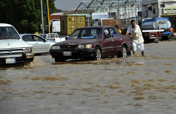 Flooding in Saudi Arabia could mean rain in the UAE