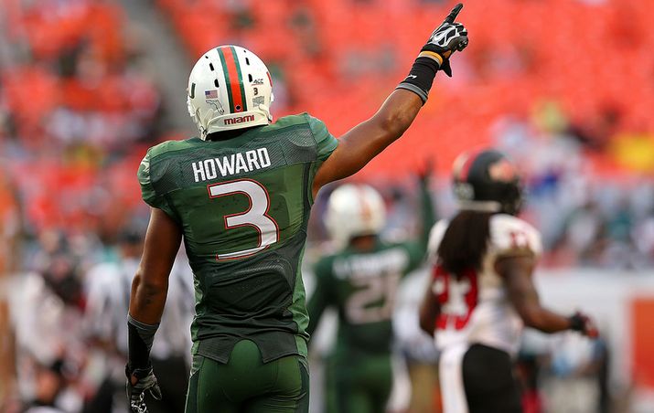 Tracy Howard is one of the seniors who will play their final home game for the University of Miami football team today