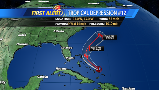 National Hurricane Center Monitoring Low Pressure System Near Turks and Caicos