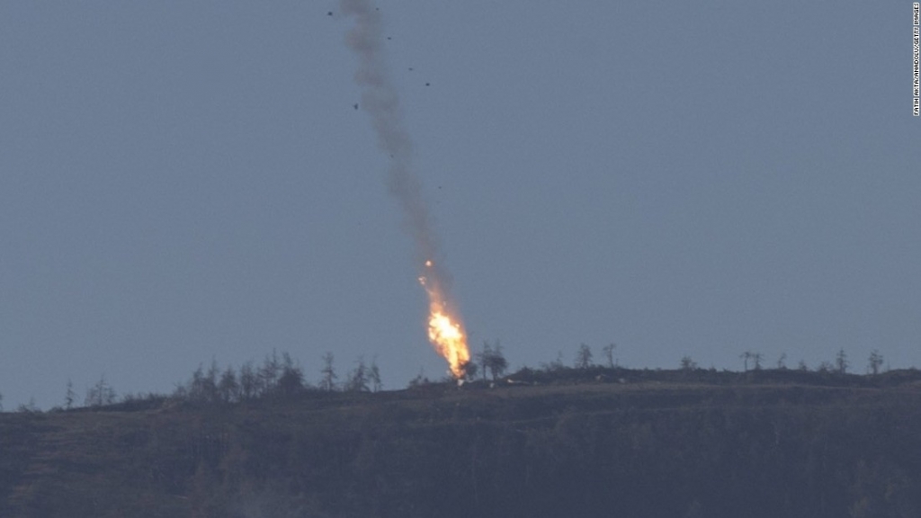 Turkey-Syria border Russian warplane crashes