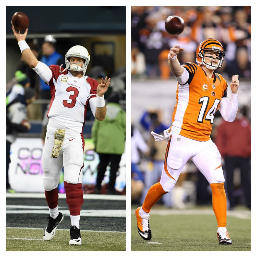 Arizona Cardinals quarterback Carson Palmer Cincinnati Bengals quarterback Andy Dalton