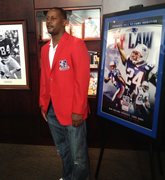 Ty Law earned his red Patriots HOF jacket this year. Is a yellow one from Canton next