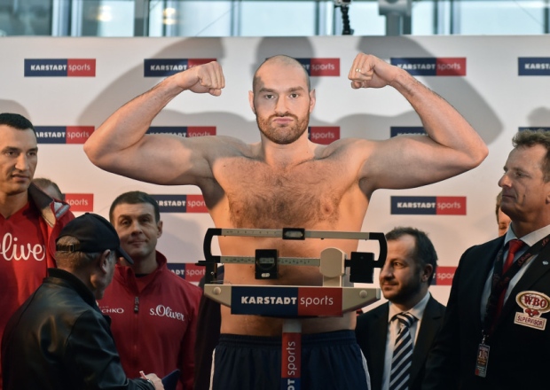 Tyson Fury at the weigh