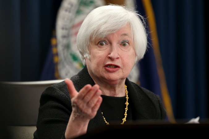 Fed chair Janet Yellen answers questions at a news conference on Sept. 17 2015 in Washington D.C. The Fed’s statement on Oct. 28 solidified the possibility for a rate hike in December