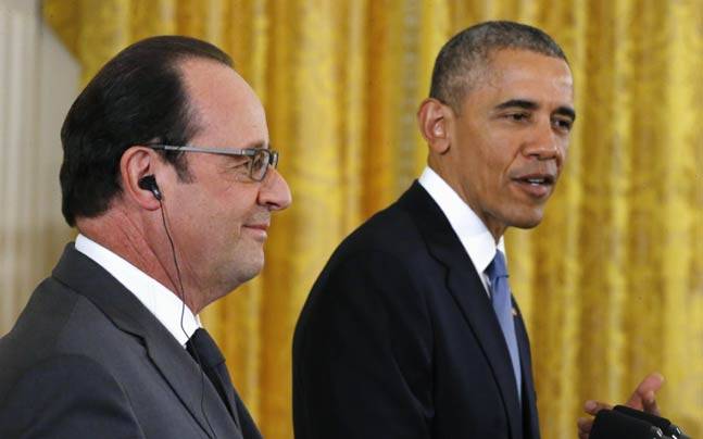 US President Barack Obama and French President Francois Hollande