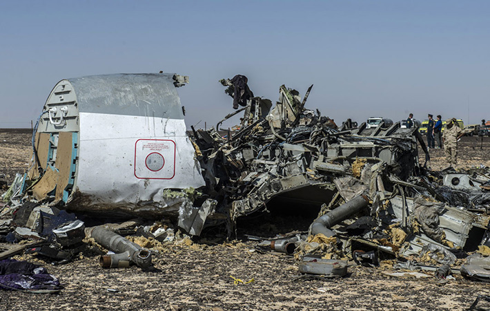 Debris of the A321 Russian airliner in Egypt's Sinai Peninsula. Ireland registered Airbus that came down in Sinai Egypt had been tested and passed earlier this year