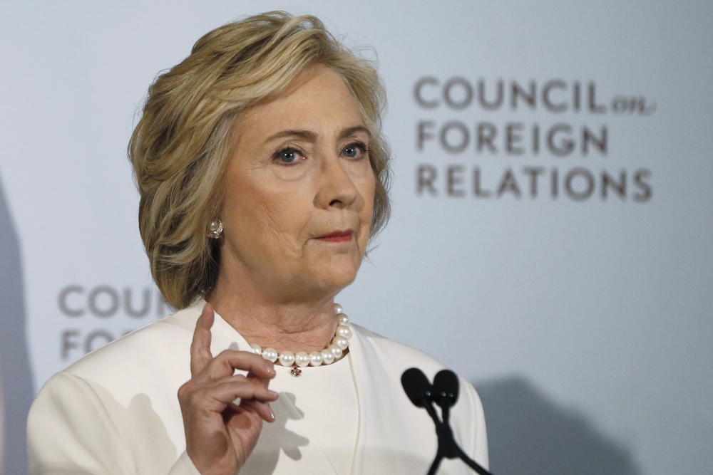 USA presidential candidate Hillary Clinton calls for more aggressive action