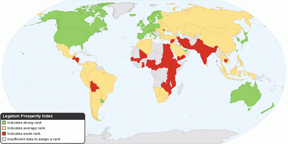 Sri Lanka ranked 61st in Legatum Prosperity Index 2015