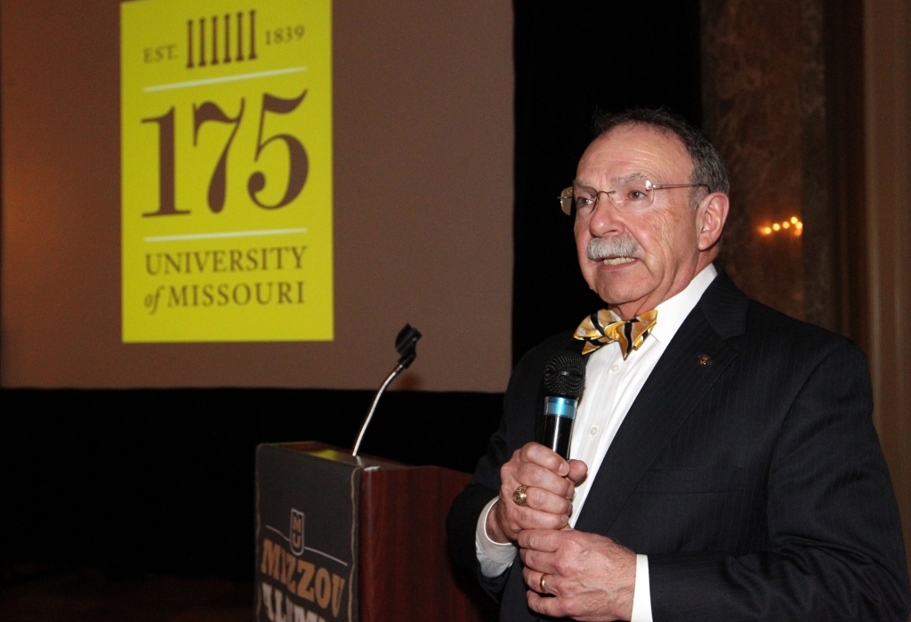 University of Missouri Chancellor R Bowen Loftin speaks to Mizzou Alumni during a meet and greet in St. Louis