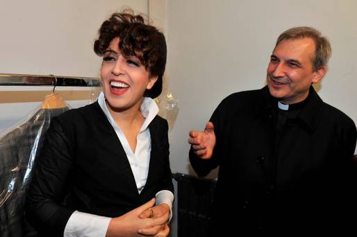 Lucio Angel Vallejo Balda stands next to social media expert Francesca Chaouqui. The Vatican has arrested Vallejo and Chaouqui for allegedly stealing and leaking classified documents