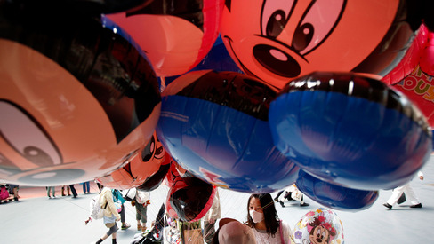 Visitors at Tokyo Disneyland