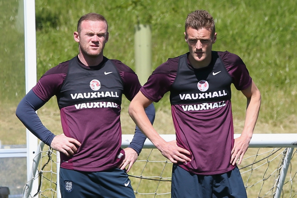 Wayne Rooney and Jamie Vardy