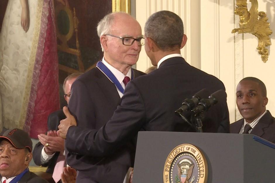 William Ruckelshaus is awarded with America's highest civilian honor Tuesday evening at the White House