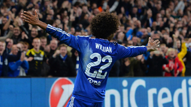 Willian has now scored five free-kicks for Chelsea this season