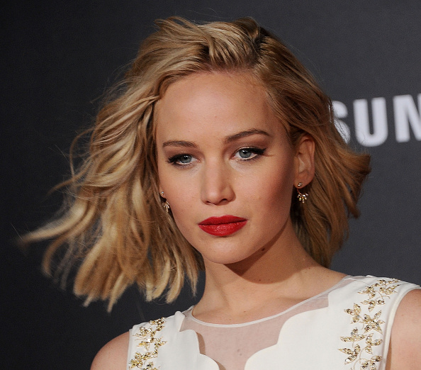 Actress Jennifer Lawrence arrives at the premiere of Lionsgate's'The Hunger Games Mockingjay- Part 2 at Microsoft Theater