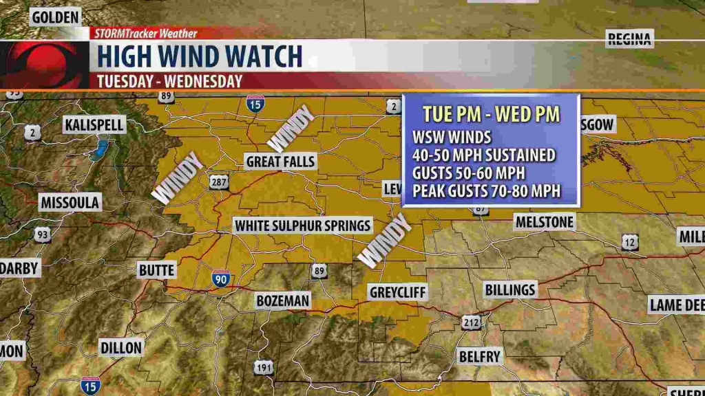 Windy weather on way, National Weather Service says