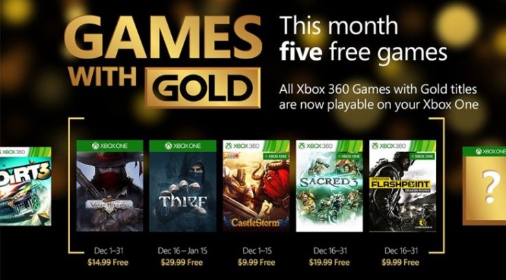 Xbox Live Games with Gold for December 2015