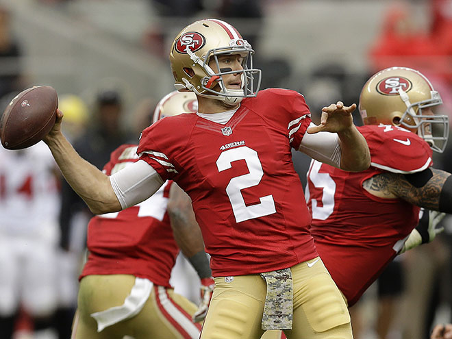 49ers coach Jim Tomsula sticking with Blaine Gabbert for now