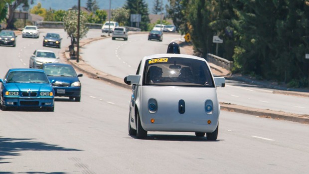 A Google self-driving car in California