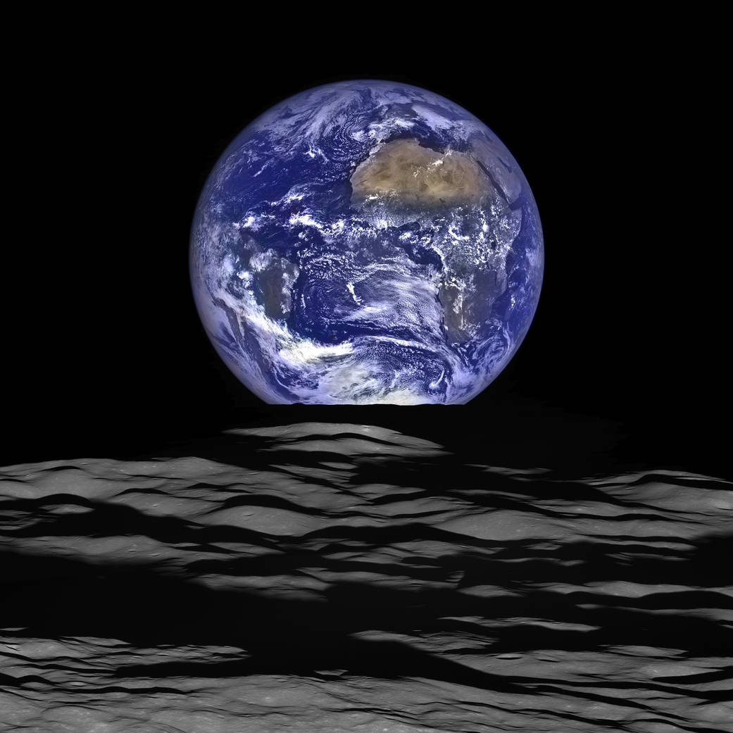 A stunning view of Earth from the lunar surface captured in October 2015