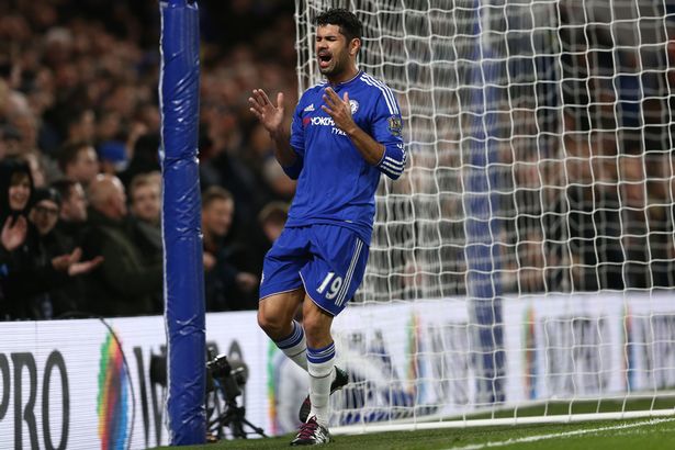 Diego Costa reacts