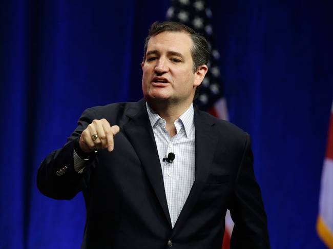 2015 Republican presidential candidate Sen. Ted Cruz R Texas speaks in Orlando Fla