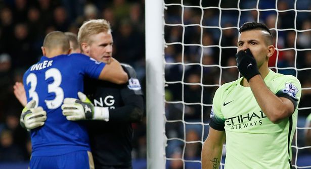 Manchester City's Sergio Aguero looks dejected after a missed chance