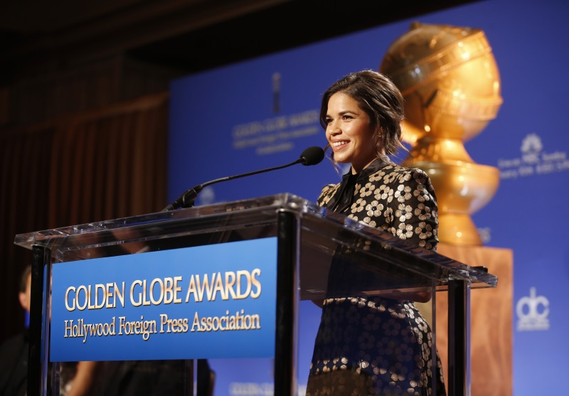 Actress America Ferrera announces nominations for the 73rd annual Golden Globe Awards