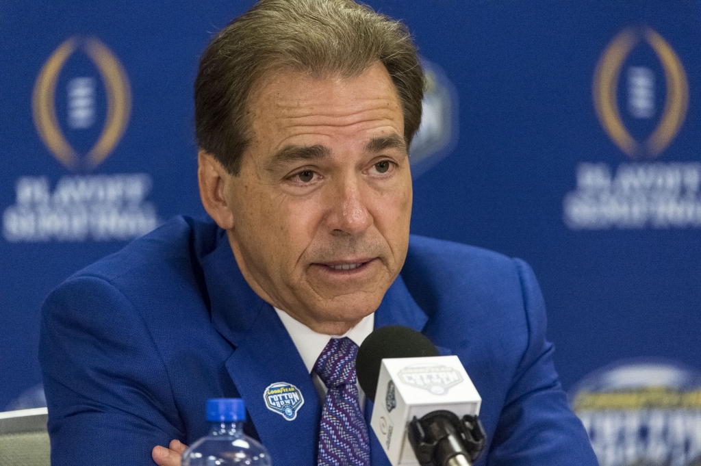 Alabama football coach Nick Saban is against college football's playoff expanding to eight teams