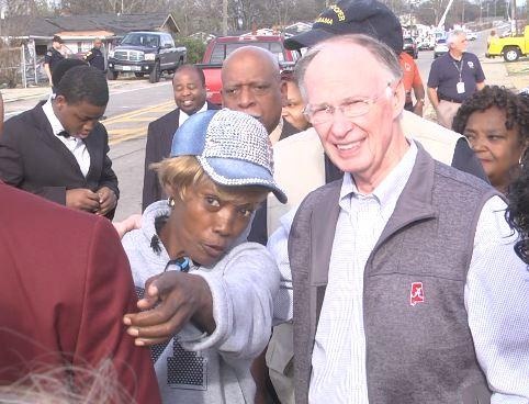 Gov. Bentley tours Birmingham tornado damage