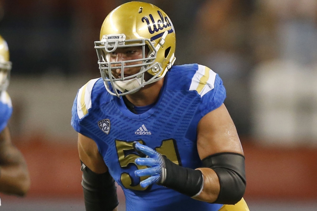 Alex Redmond is leaving the UCLA team and declaring for the NFL draft effective immediately.- Matthew Emmons-USA TODAY Sports