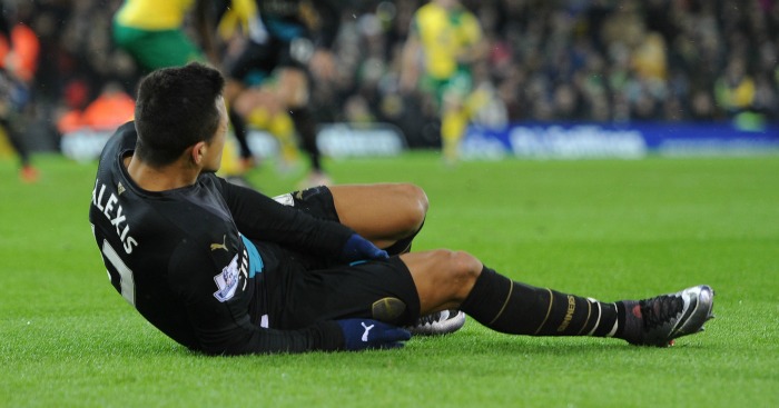 Alexis Sanchez One of several Arsenal players out injured