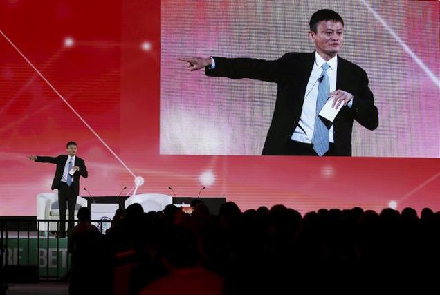 Alibaba Executive Chairman Jack Ma speaks during his address at the Asia Pacific Economic Cooperation CEO Summit in Manila