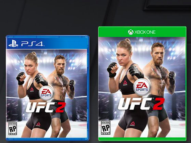 Conor Mc Gregor and Ronda Rousey on UFC 2 cover